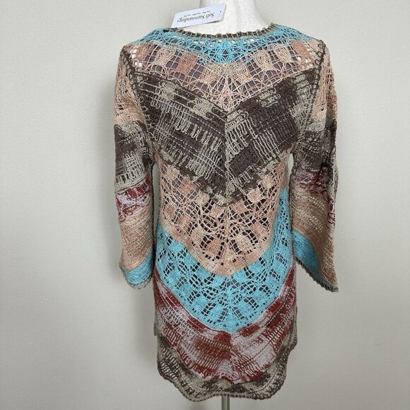 $120 NWT Soft Surroundings Crochet Tunic Size Petite Small PS Cottagecore Boho - Picture 12 of 16